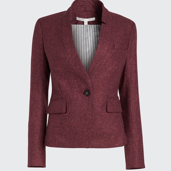 Veronica Beard Women Blazer Farley Wool Blend Berry Dickey Jacket - Picture 10 of 11